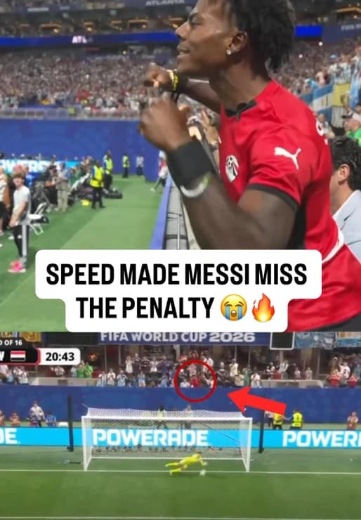 "Speed made Messi miss the penalty" World Cup highlight post